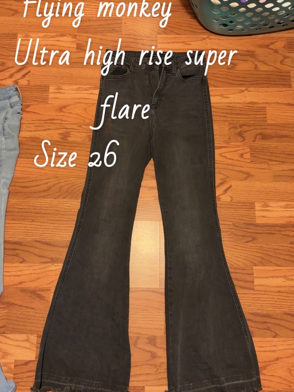 Flying Monkey Black Ultra High Rise Super Flare Jeans